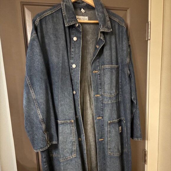 Gap Workforce Denim Trench LARGE - Picture 6 of 7